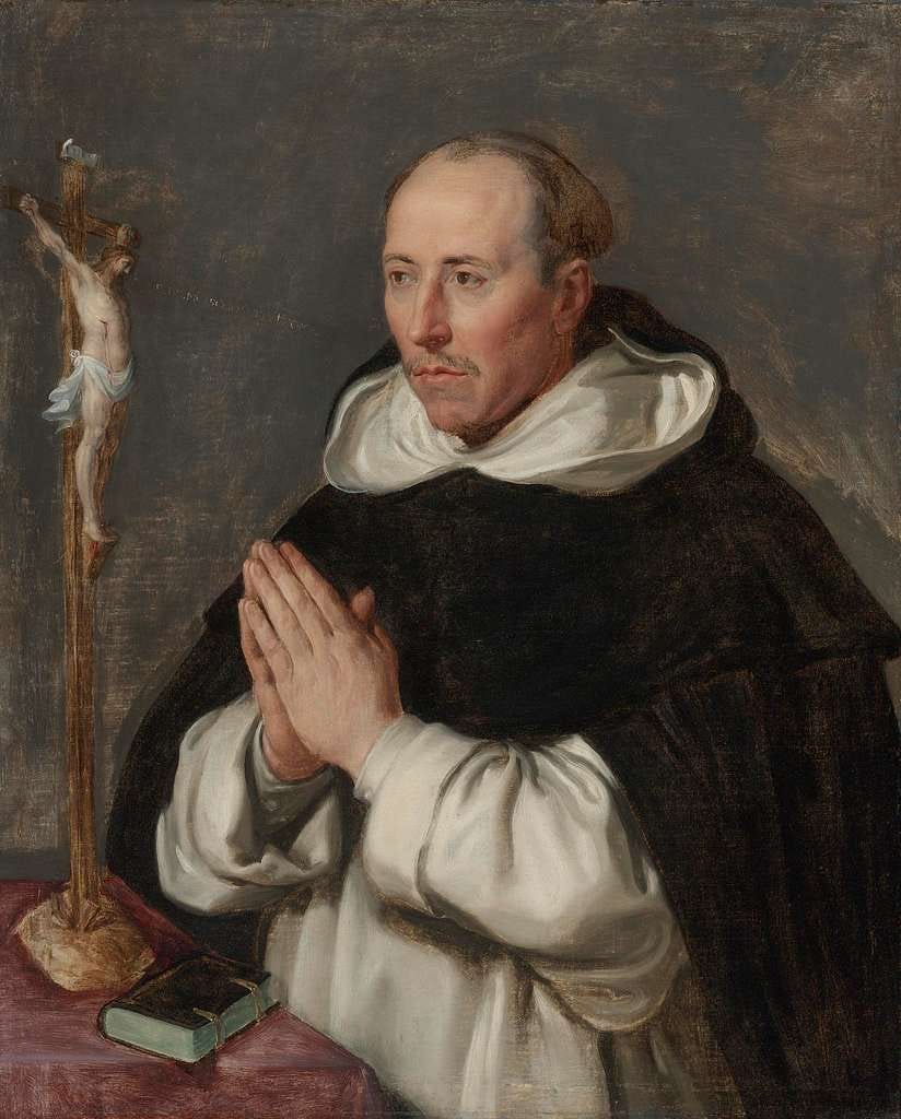 A monk praying, presumably Saint Thomas Aquinas (by Circle of Peter Paul Rubens)