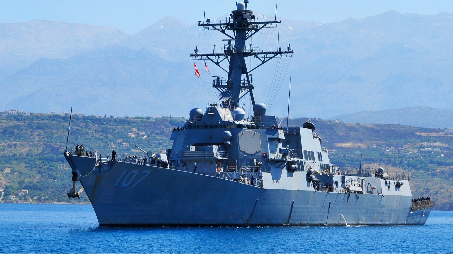 The guided-missile destroyer USS Gravely deploys "to restore territorial integrity at the U.S. southern border." The guided-missile destroyer USS Gravely deploys "to restore territorial integrity at the U.S. southern border."