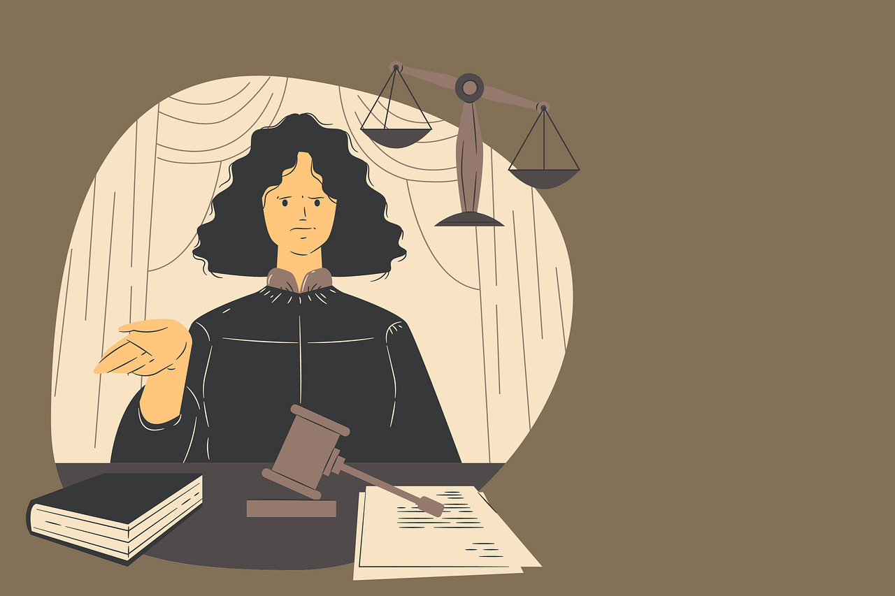 Free judge woman judgment illustration