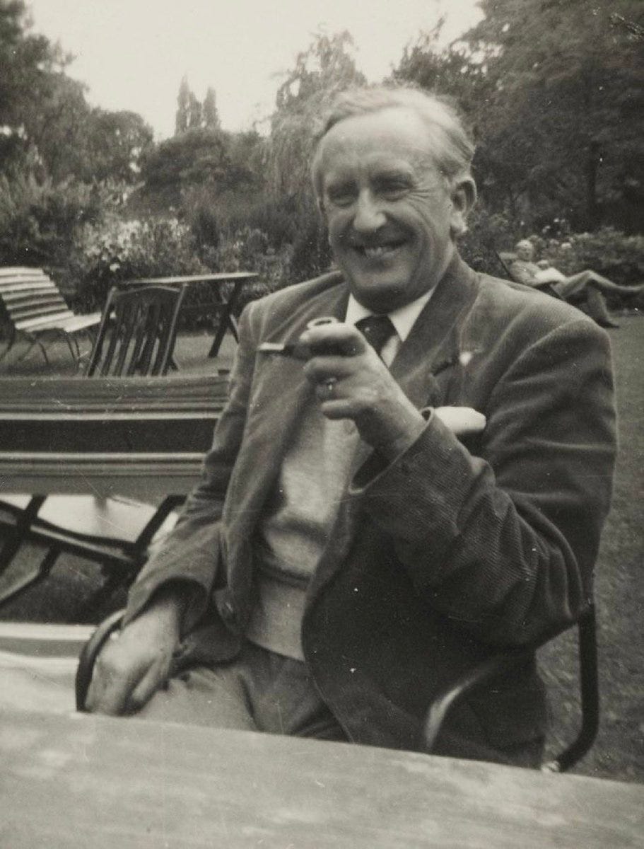 The Wonder of Tolkien on X: "I love that nearly every photo we have of  Tolkien he has a pipe in hand. No wonder Merry said “this is the one art we  (