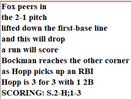 Diamond Mind Baseball Play By Play