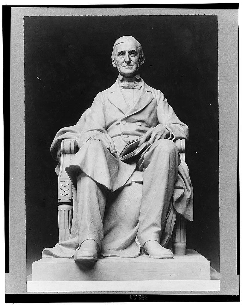 Statue of Ralph Waldo Emerson, full-length, seated, facing front] | Library  of Congress