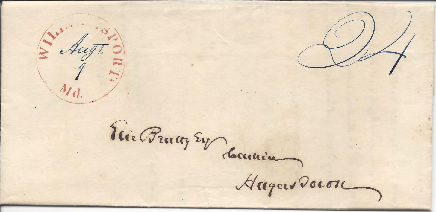 1839 folded letter