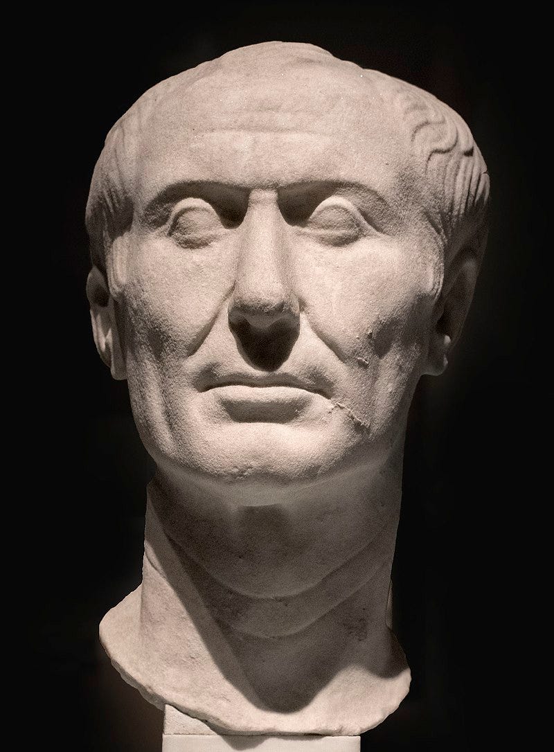 The Tusculum portrait, a marble sculpture of Julius Caesar.