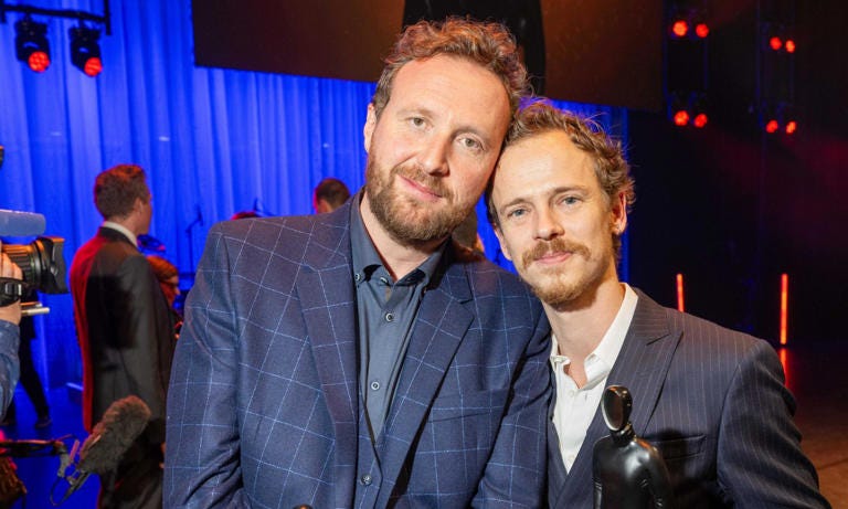 Stef Aerts, right, at the Ensors awards ceremony. He said changes had been made with ‘good intentions’ but had come too early for the industry. Photograph: REX/Shutterstock