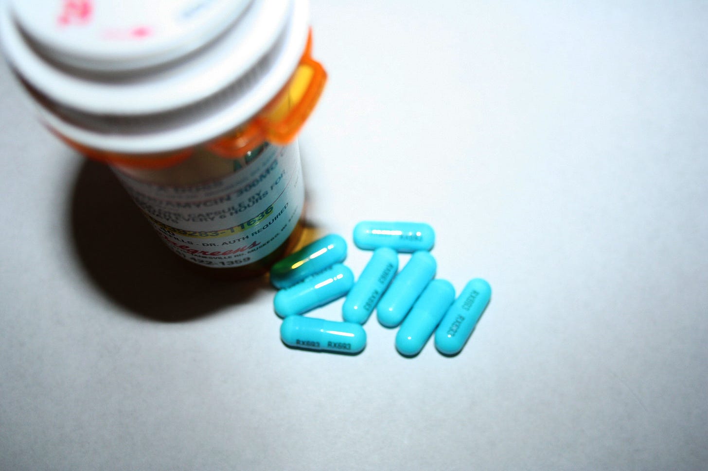 pills and prescription drug bottle