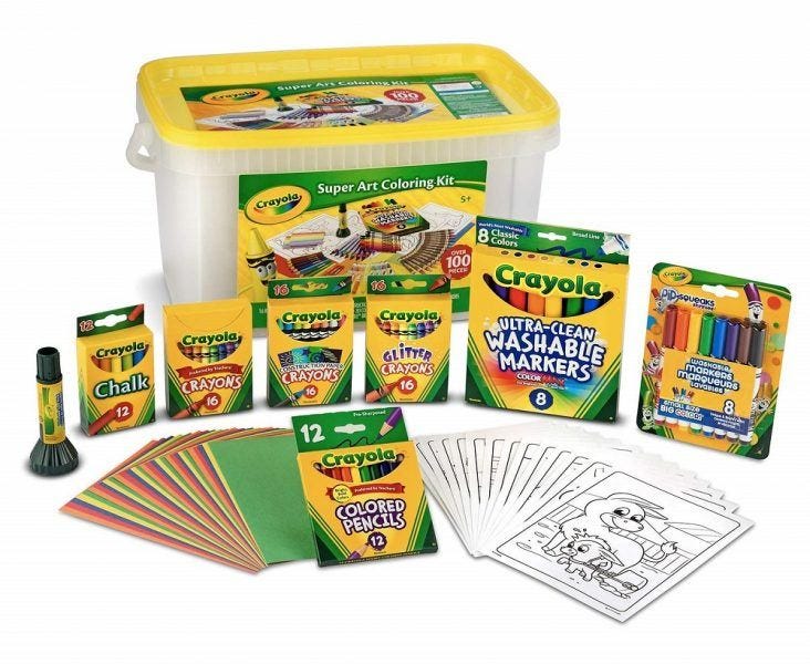 Crayola Super Art Coloring Kit 2019 hottest holiday kids toys crafts gift