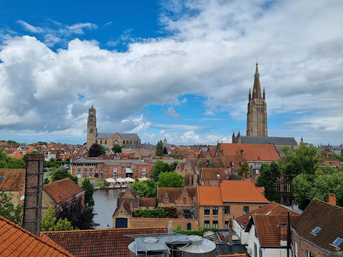 Photo of Bruges from the tower at Brouwerij De Halve Maan