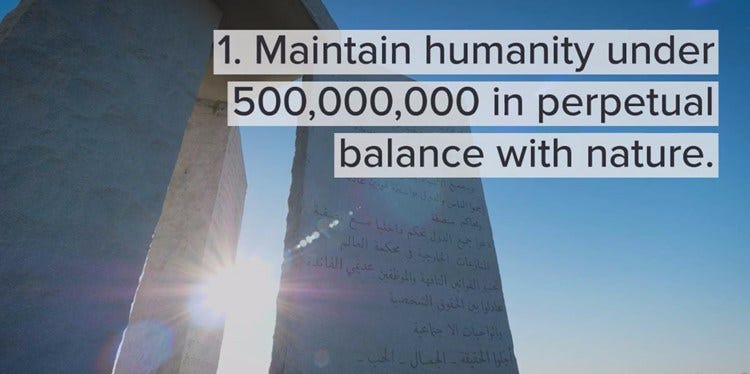 The elites prefer 500 million worldwide (as instructed by the Georgia Guidestones) & some demand EVEN LESS❗️ 