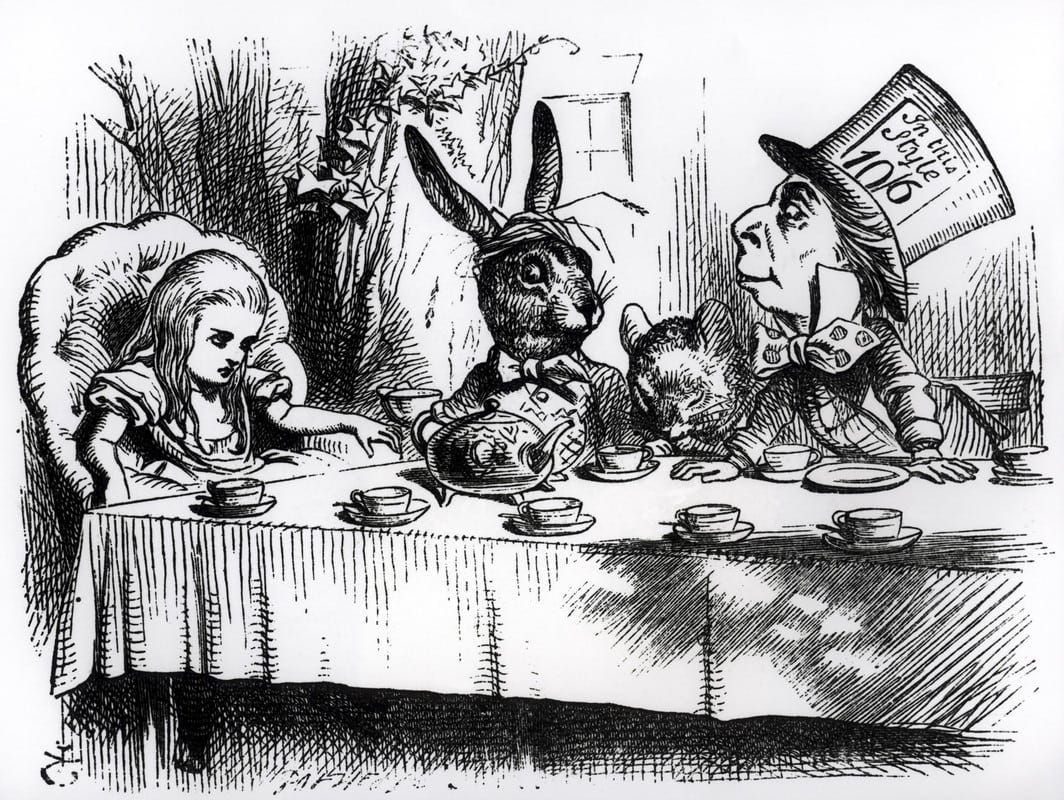 The Mad Hatter's Tea Party, illustration from 'Alice's Adventures in  Wonderland', by Lewis Carroll - 1000Museums