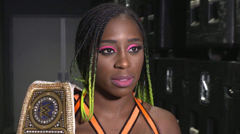Naomi with WWE SmackDown Women's Championship