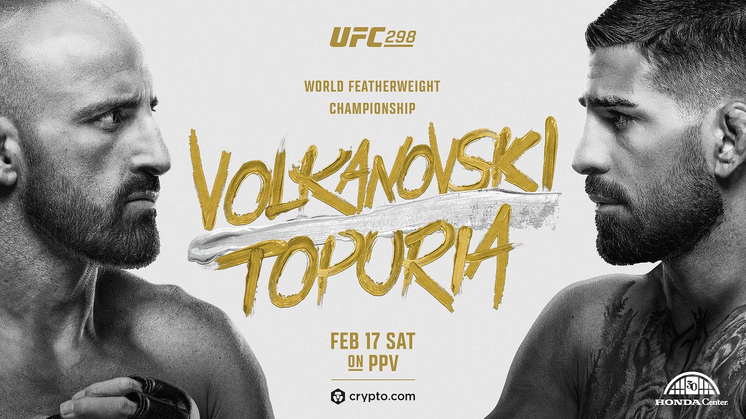 Face off! Alex Volkanovski and Ilia Topuria go head-to-head in official UFC  298 poster (Pic) - MMAmania.com