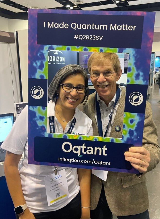 Are you attending #Q2BSV23? Submit a screenshot of your job results with hashtag #Oqtant and tag Infleqtion on LinkedIn, Twitter, Facebook, or Instagram for a chance to win prizes! Come see a live demo at Booth D4!