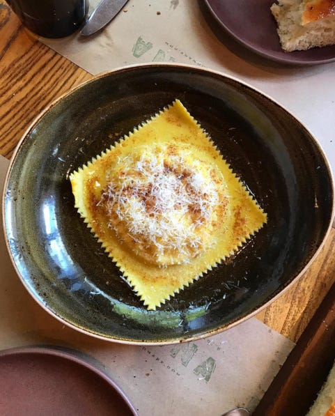 Raviolo from Cotogna (San Francisco, CA) | Pasta lover, Food, Pasta