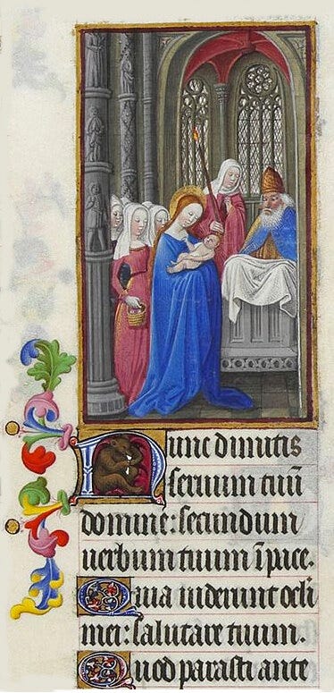 Nunc Dimittis from the Tres Riches Heures du Duc de Berry - 1416