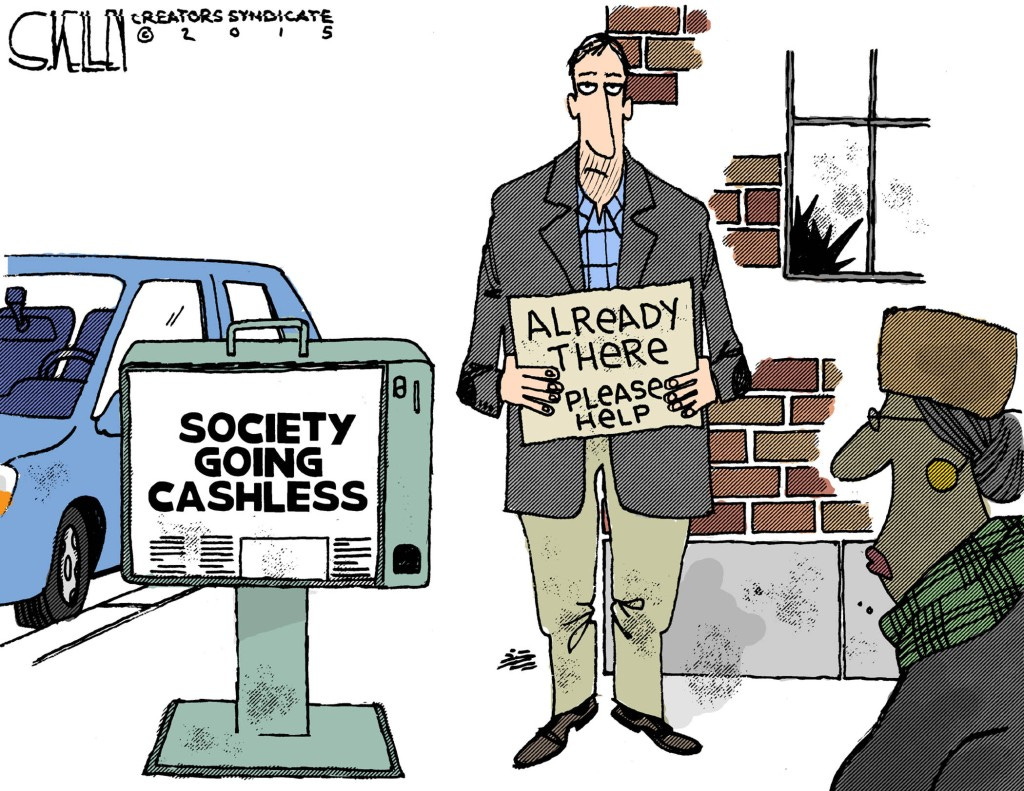 Today's cartoons: Getting used to a cashless society – Orange County  Register