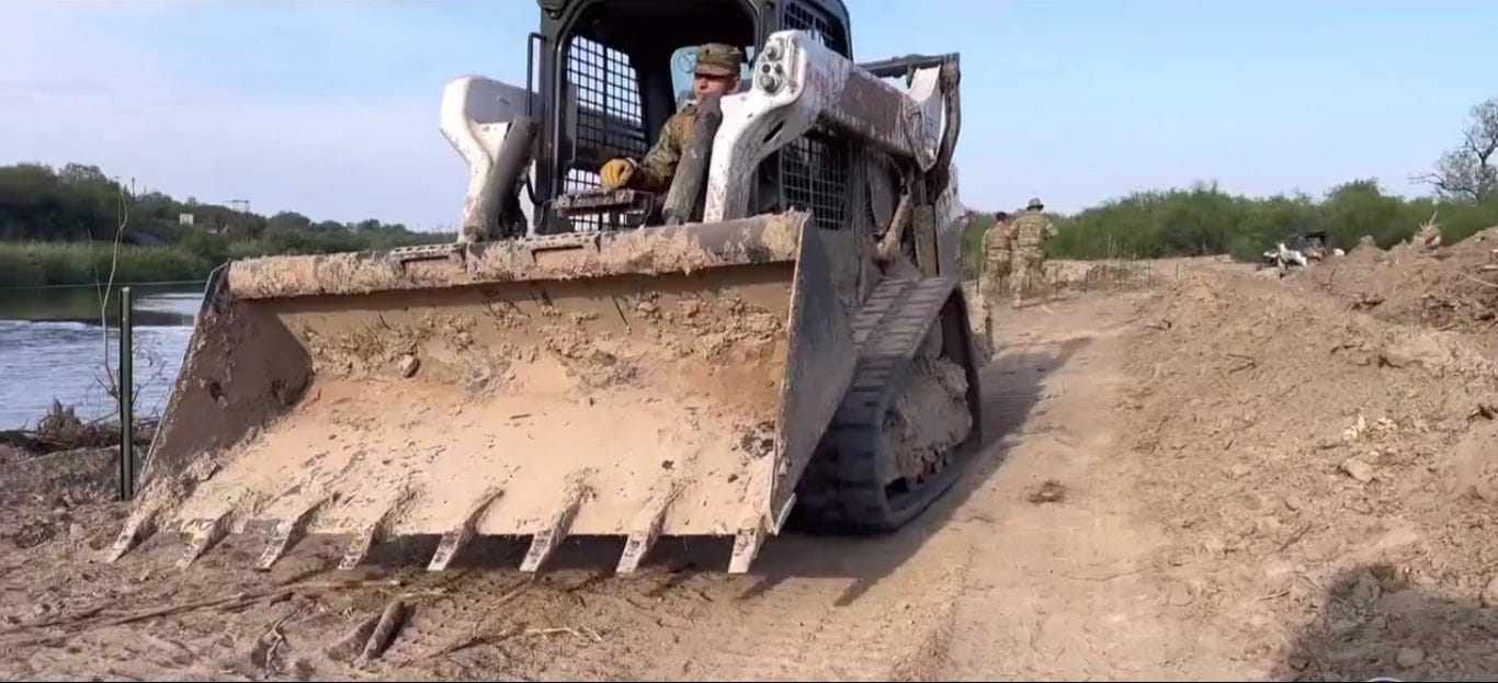 Heavy equipment clears brush on Fronton Island as part of State of Texas "Operation Flat Top." Heavy equipment clears brush on Fronton Island as part of State of Texas "Operation Flat Top."