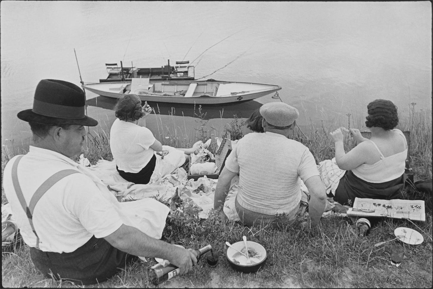 Henri Cartier-Bresson | SUNDAY ON THE BANKS OF THE RIVER MARNE, JURISY  (1938) | MutualArt