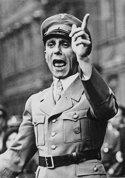 Joseph Goebbels making a speech