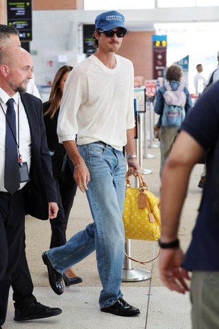Venice ITALY  Actor Jacob Elordi arrives at Venice's Marco Polo Airport for the 80th Venice International Film Festival....
