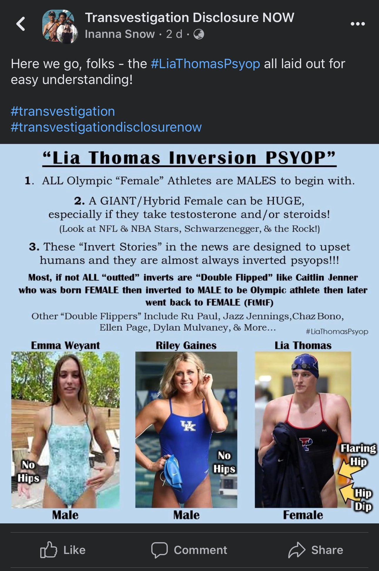 Amy Sargeant 🏳️⚧️ on X: "This is a real post from one of hundreds of “Tranvestigation” Facebook groups - a conspiracy closely linked to TERFism that suggests all world leaders, sportspeople and Amy Sargeant 🏳️⚧️ on X: "This is a real post from one of hundreds of “Tranvestigation” Facebook groups - a conspiracy closely linked to TERFism that suggests all world leaders, sportspeople and