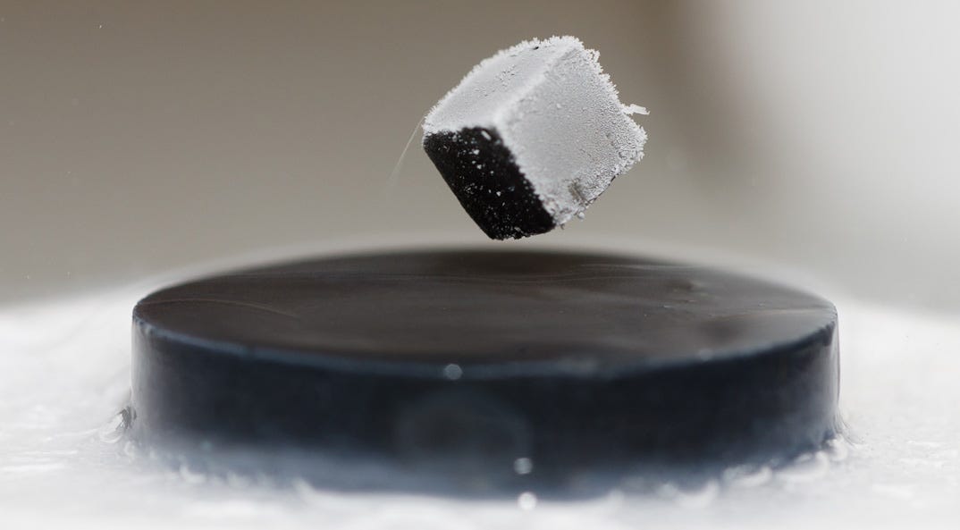 Liquid Nitrogen Cooled Levitating Superconductor! - FIRST4MAGNETS® | BLOG |  THE WORLD OF MAGNETS