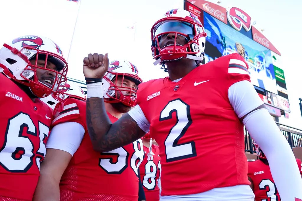 EASTERN KENTUCKY VS WKU - Image 27: Quarterback TJ Finley (2) | Photo by  Savannah Philpot - Western Kentucky University