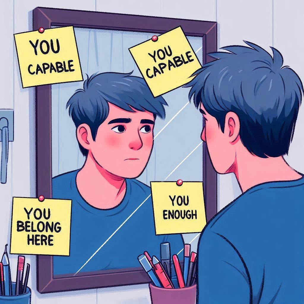 looking in a mirror imposter syndrome