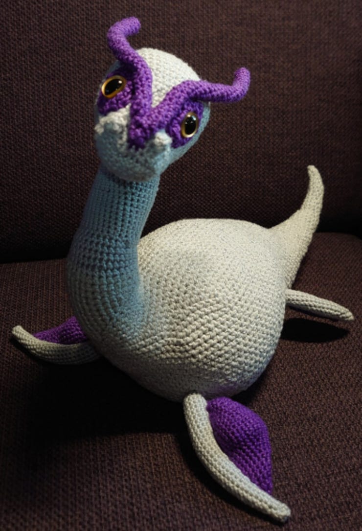 A crochet Nessie