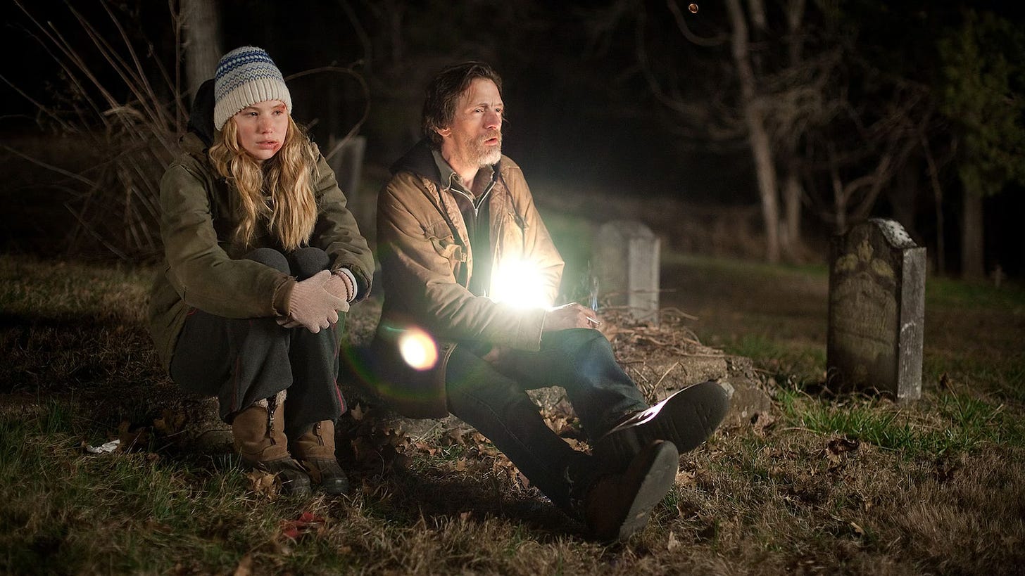 Jennifer Lawrence and John Hawkes in Debra Granik's 2010 drama Winter's Bone