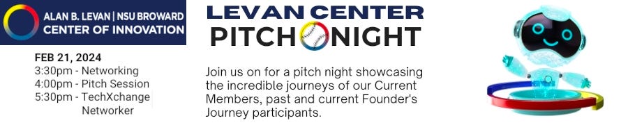 Levan Center Pitch Night & TechXchange Networker (Feb. 21st)