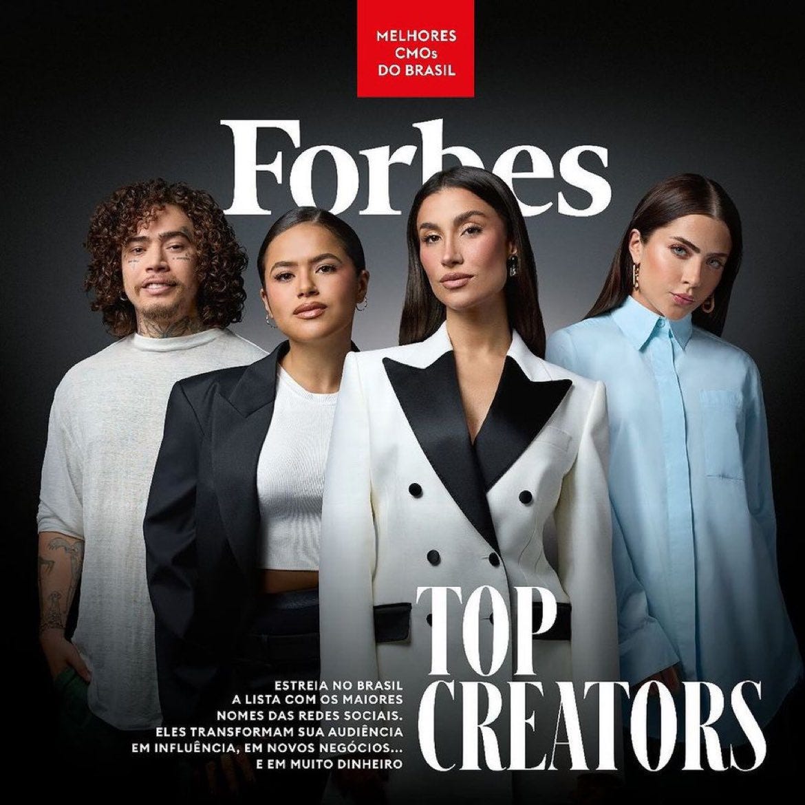 CHOQUEI on X: "🚨FAMOSOS: Whindersson Nunes, Maisa, Bianca Andrade e Jade  Picon foram a capa da Forbes Brasil na edição 'Top Creators'. De acordo com  a revista, esses foram alguns dos nomes