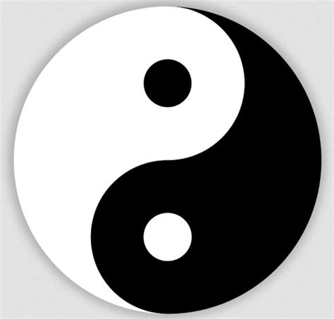 A black and white yin yang symbol

Description automatically generated