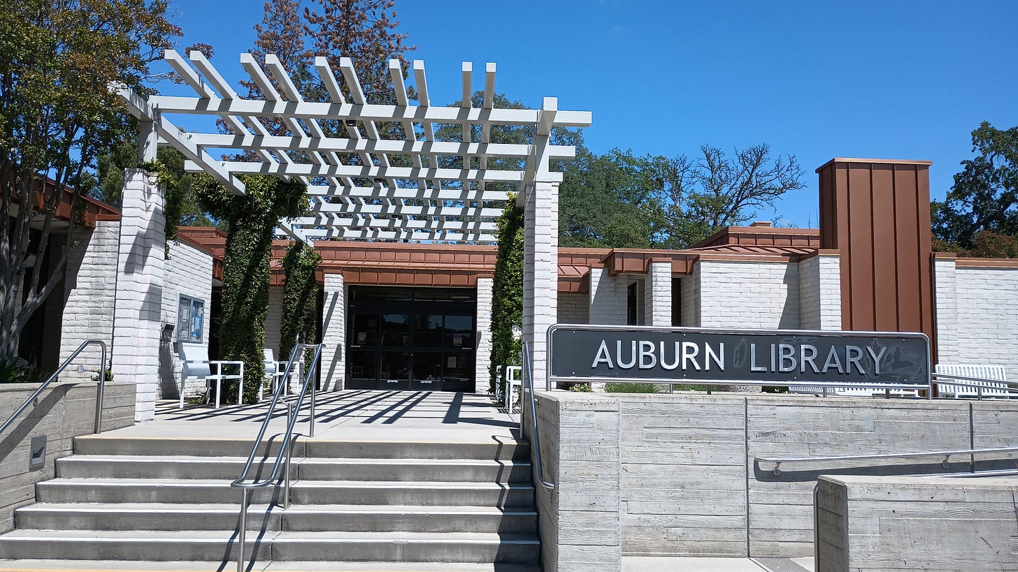 photo of the front of the library