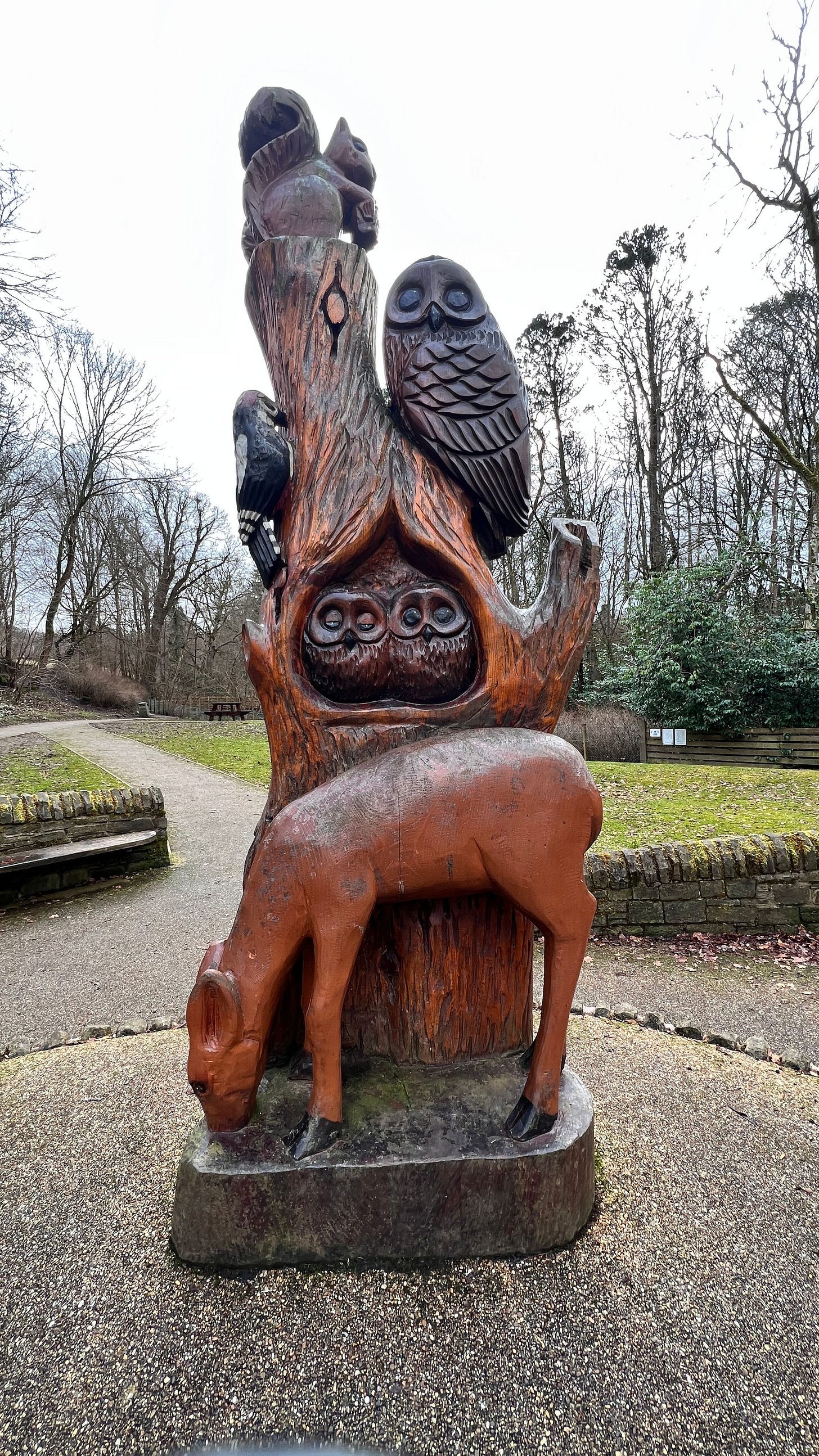 Following the Rob Roy Way into Aberfeldy takes you past a beautiful sculpture of wild animals