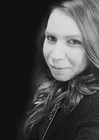 Black and white photo of the author, Philipa Murray.