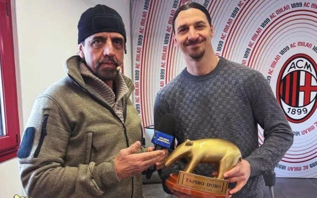 r/soccer - Zlatan Ibrahimovic has received the Tapiro D’Oro award after Milan got knocked out of the Champions League.They give the award to politicians or celebrities who has been defeated or humiliated.This is Zlatan’s 9th time receiving it.“We are disappointed and angry, the Tapiro is well…