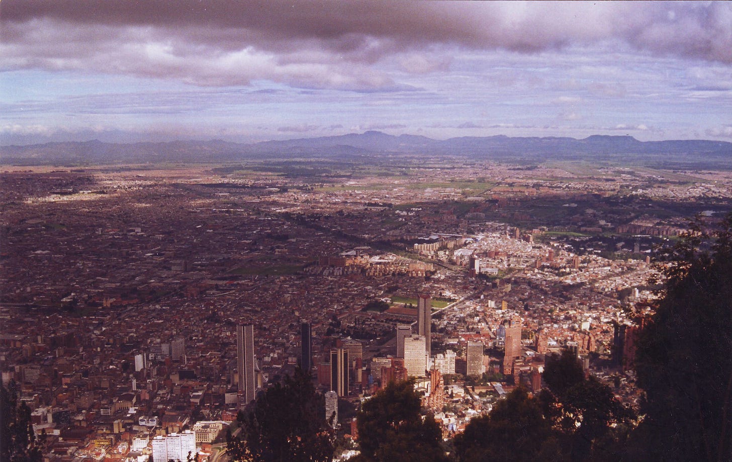 Picture of Bogotá from mountain range