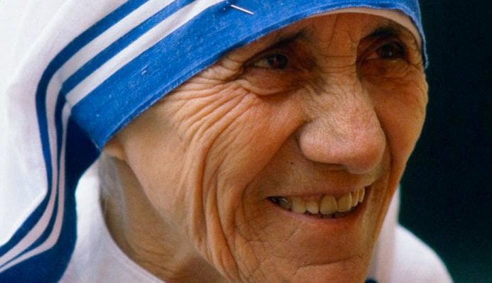 Mother Teresa smiling