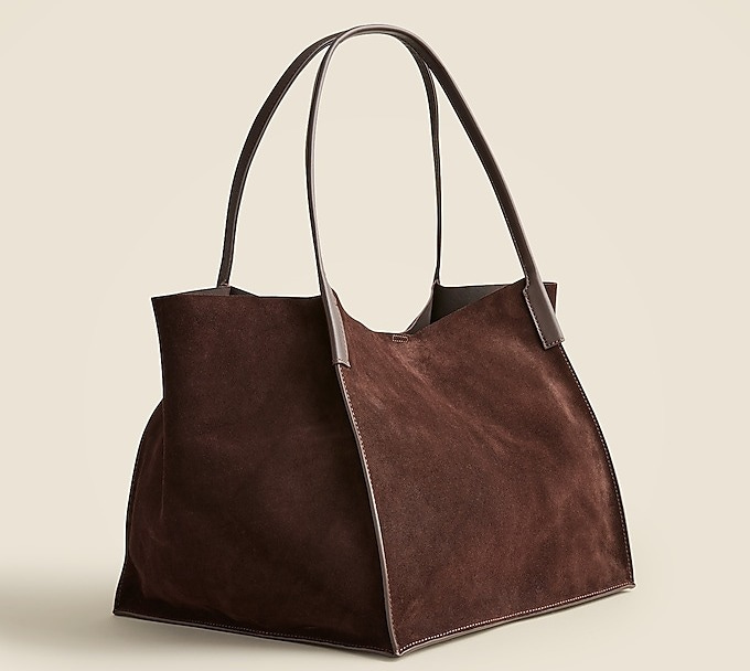 J.Crew: Large Berkeley Tote In Suede For Women