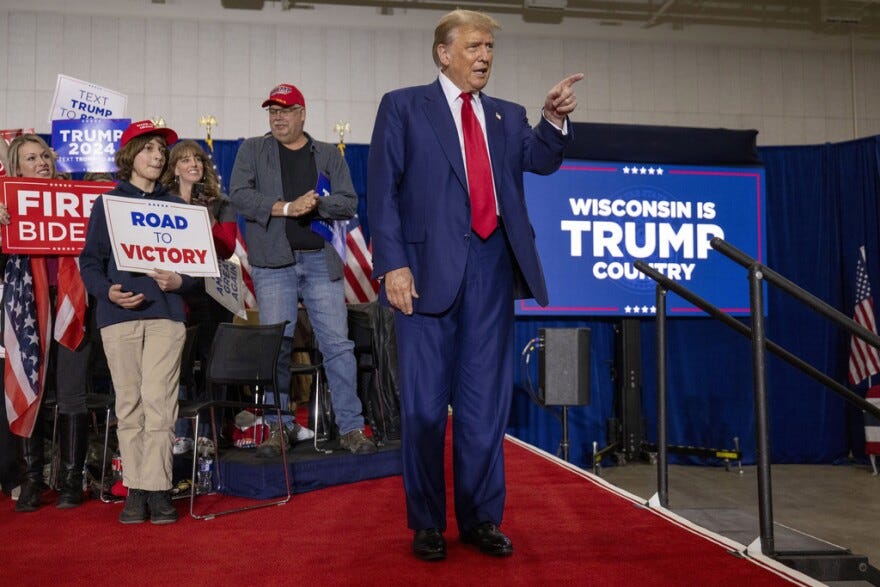 Trump rallies support in Green Bay, criticizes Biden on immigration | WUWM  89.7 FM - Milwaukee's NPR