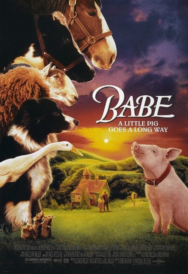 Babe movie poster print # 1 : 11 x 17 inches, pig poster