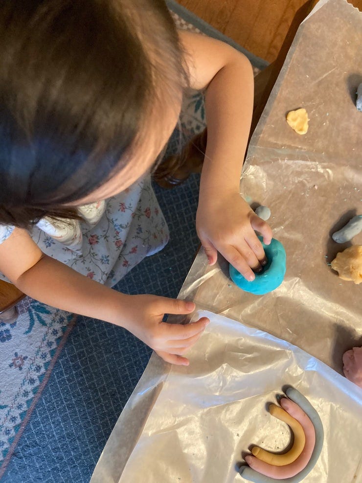 Arabella's play dough creations