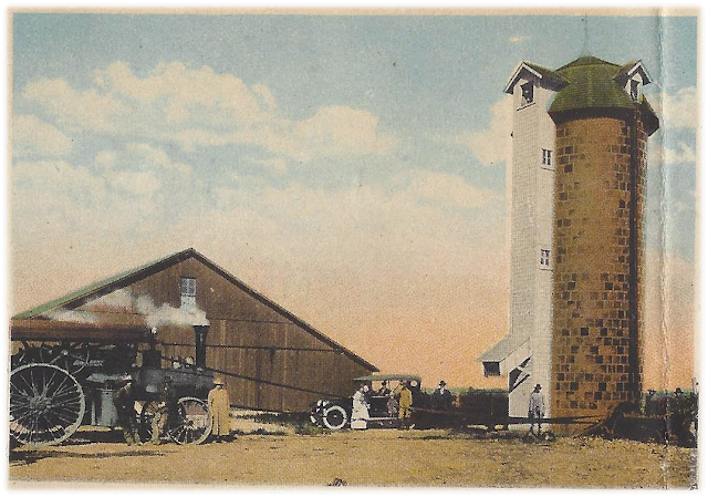 close up of barn and silo