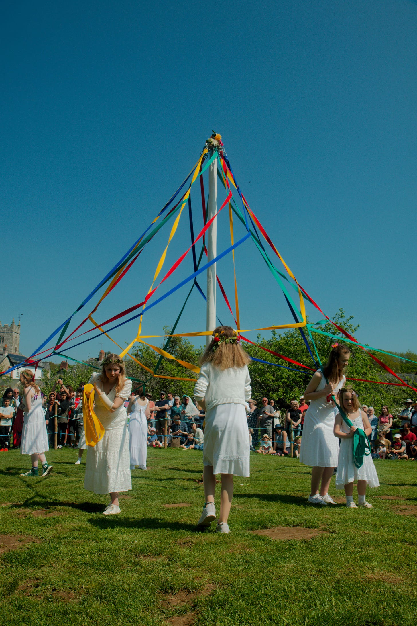 Maypole dancers.