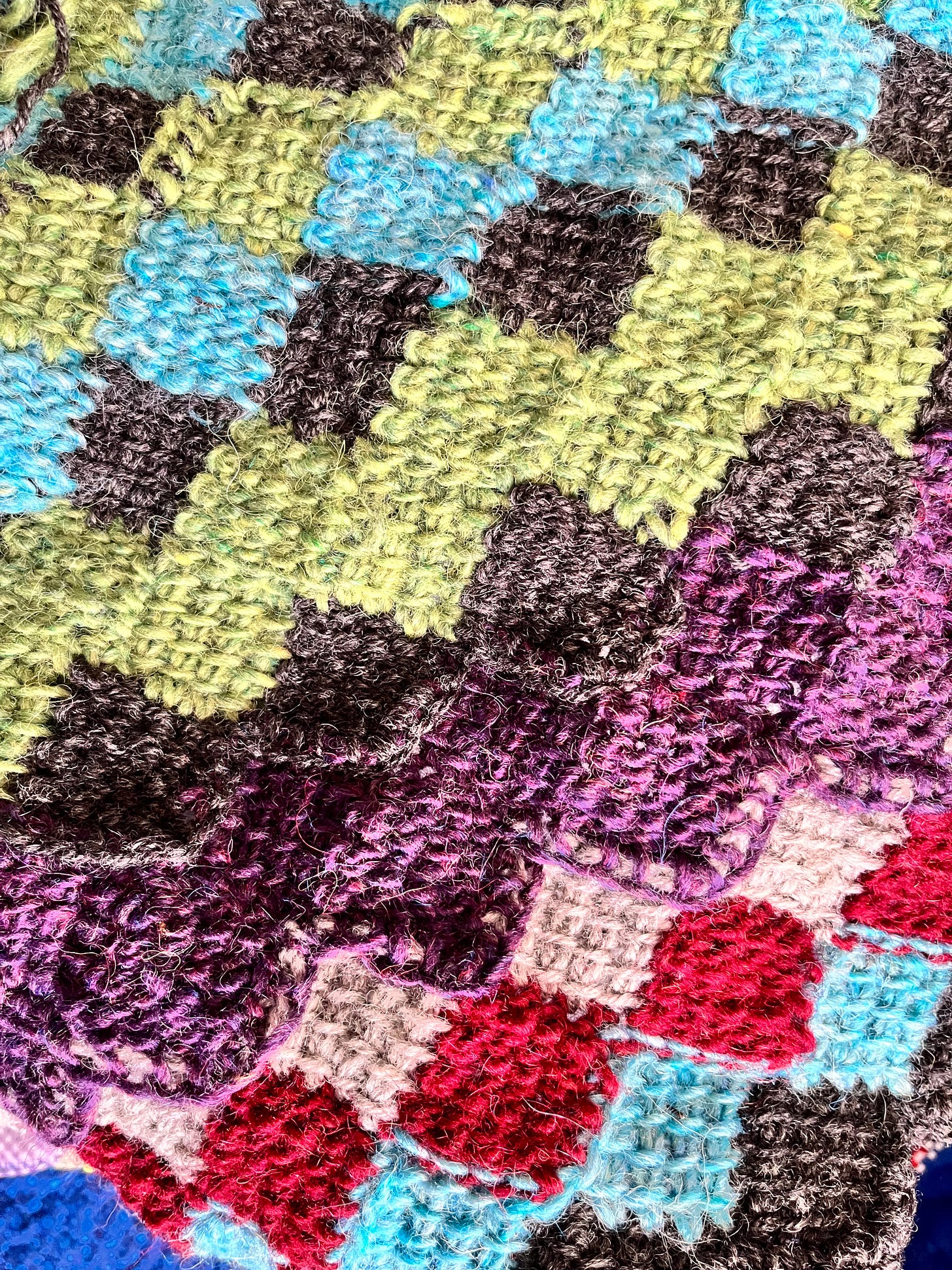 Close-up of Tunisian Crochet