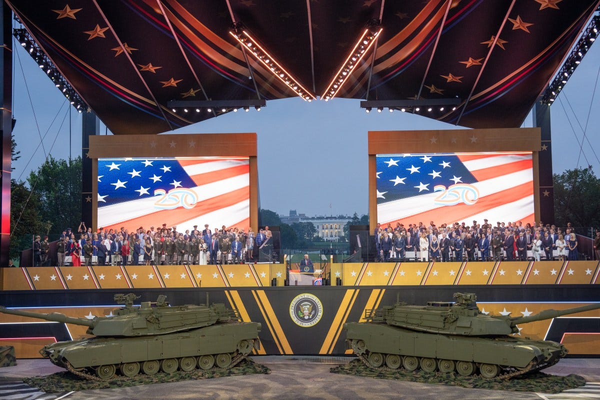 President Donald Trump, First Lady Melania Trump, Vice President JD Vance and Usha Vance attend the 250th Anniversary of the U.S. Army Grand Parade and Celebration, Saturday, June 14, 2025, in Washington, D.C. (Official White House Photo by Emily J. Higgins.) President Donald Trump, First Lady Melania Trump, Vice President JD Vance and Usha Vance attend the 250th Anniversary of the U.S. Army Grand Parade and Celebration, Saturday, June 14, 2025, in Washington, D.C. (Official White House Photo by Emily J. Higgins.)