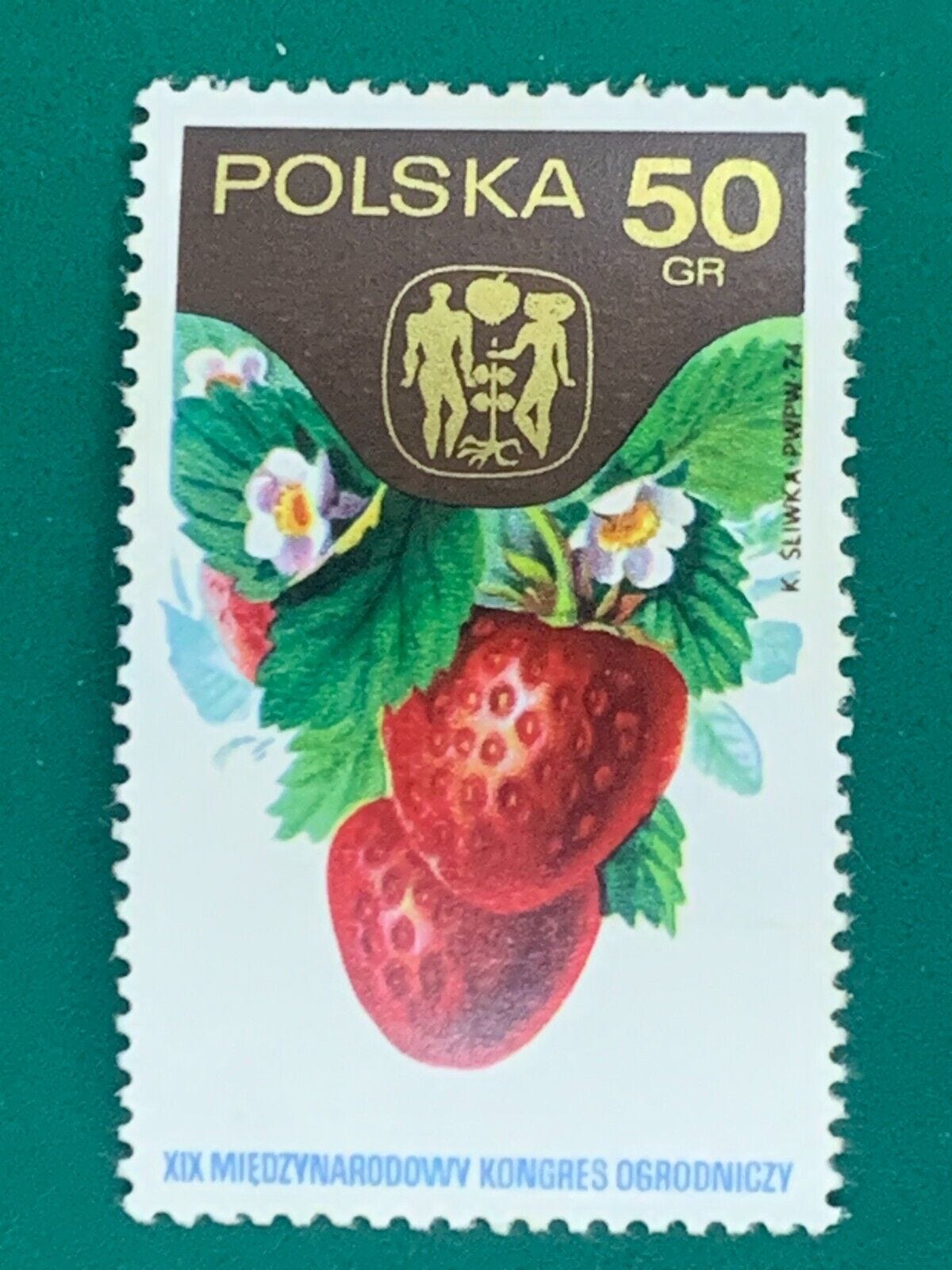 Polska 50GR XIX MIEDZVNARO KONGRES OGRODNICZVDOWV Poland Strawberry Single  Stamp | eBay