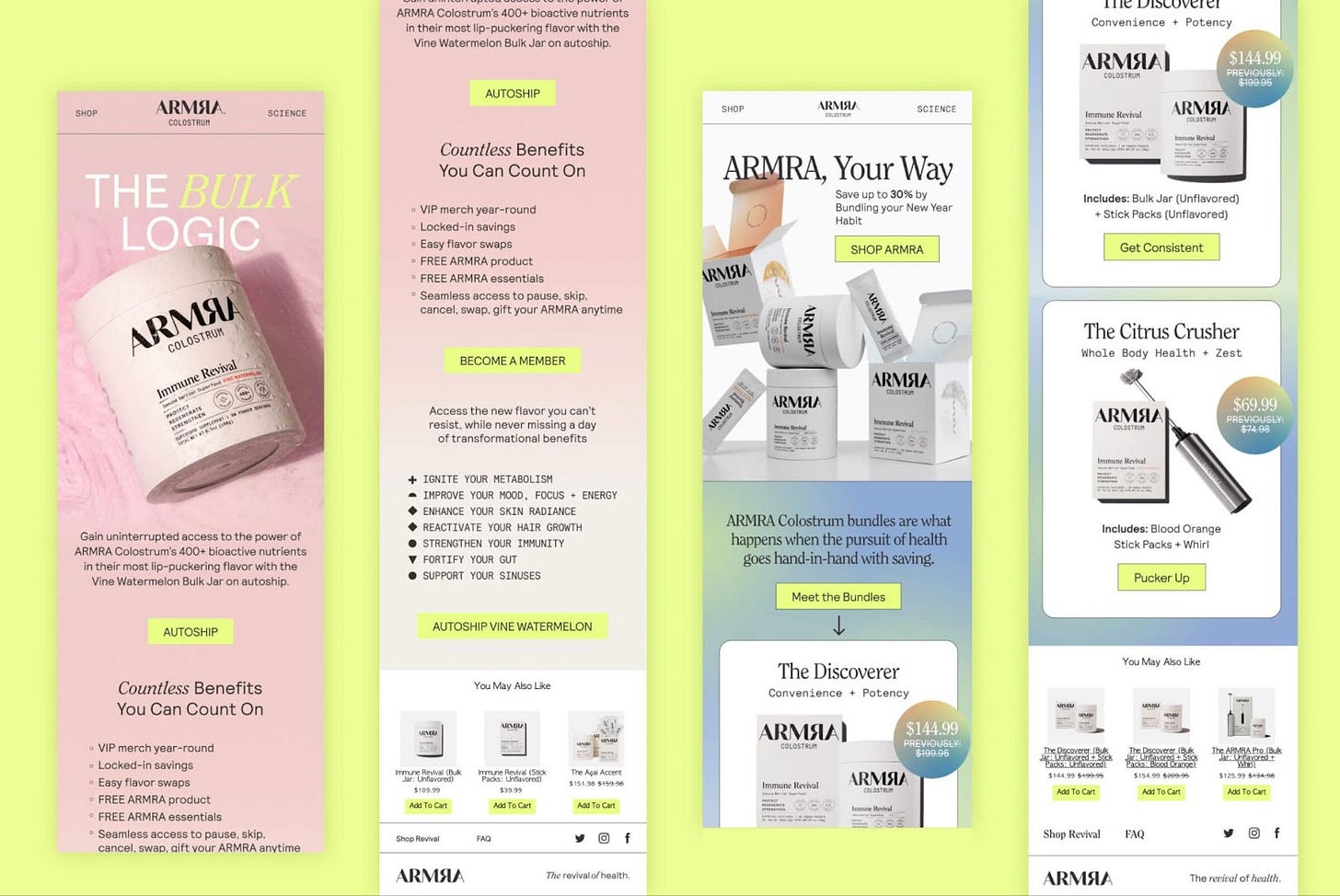 ARMRA's Email Blueprint: Founder's Insights and Customer Perks