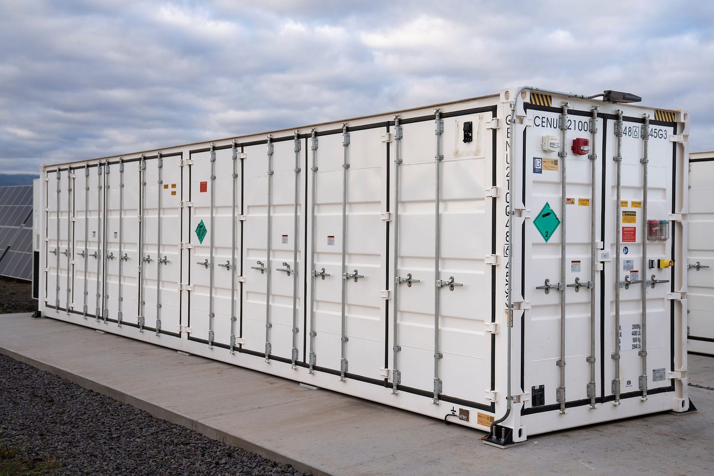 A container holds battery modules to store electricity. AES is proposing a large-scale project near Escondido. Courtesy photo